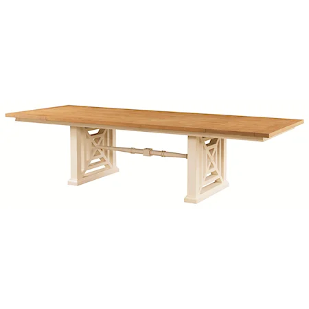 Elegant Trestle Dining Room Table with Classic Cottage Style for Cabins and Homes